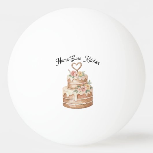 Personalized CakePing Pong Balls Custom Baker gift Pingpongbal (Voorkant)