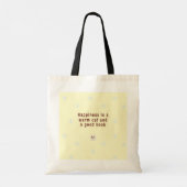 Personalized Calico Cat Reading Tote Bag (Achterkant)
