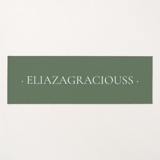 Personalized Calm Meditation Yoga Mat with Name (Voorkant (horizontaal))