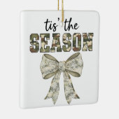 Personalized Camo "Tis the Season" Photo Keramisch Ornament (Rechts)