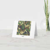 Personalized Camouflage Notecards Notitiekaartje (Achterkant)
