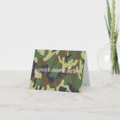 Personalized Camouflage Notecards Notitiekaartje (Voorkant)