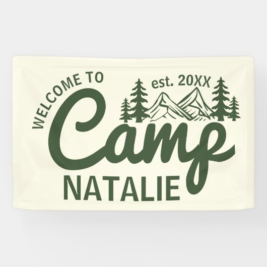 Personalized Camp Bachelorette Party Cool Welcome Spandoek (Horizontaal)