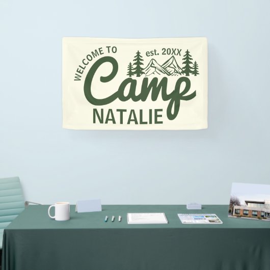 Personalized Camp Bachelorette Party Cool Welcome Spandoek (Beurs)
