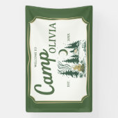 Personalized Camp Bachelorette Party Welcome Spandoek (Verticaal)