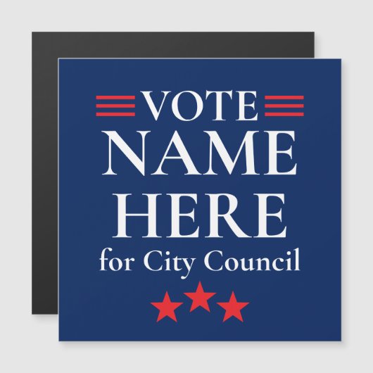 Personalized Campaign Election Magnetische Uitnodiging (Voorkant / Achterkant)