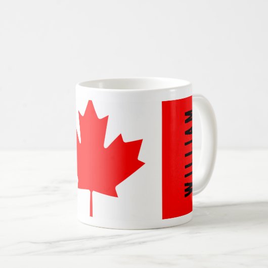 Personalized Canada Flag | Custom Name Canada Day Koffiemok (Voorkant rechts)