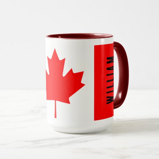 Personalized Canada Flag | Custom Name Canada Day Mok (Voorkant rechts)