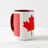 Personalized Canada Flag | Custom Name Canada Day Mok (Voorkant links)