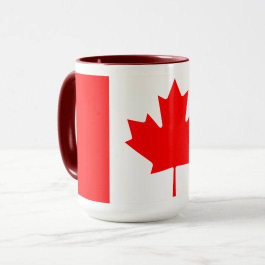 Personalized Canada Flag | Custom Name Canada Day Mok (Voorkant links)