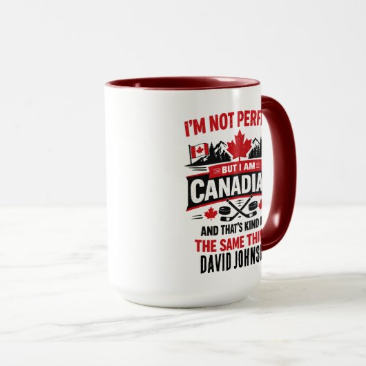 Personalized Canada Flag Day | Custom Canadian Mok (Voorkant rechts)