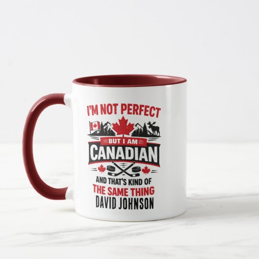 Personalized Canada Flag Day | Custom Canadian Mok (Links)