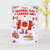 Personalized Canada Flag Day Greeting Card  Kaart (Gele Bloem)