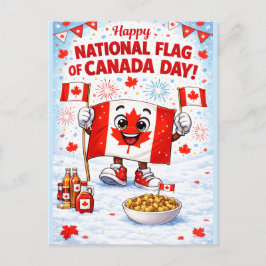 Personalized Canada Flag Day Postcard Briefkaart