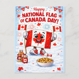 Personalized Canada Flag Day Postcard Briefkaart