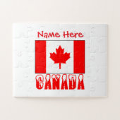 Personalized Canada Flag Personalized Gift Legpuzzel (Horizontaal)