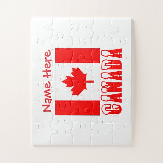 Personalized Canada Flag Personalized Gift Legpuzzel (Verticaal)