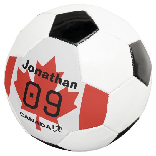 Personalized Canada Maple Leaf Soccer Gift Voetbal (Drie kwart)
