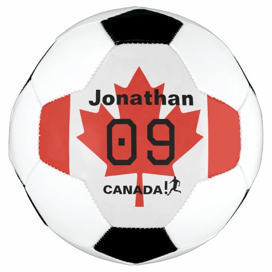 Personalized Canada Maple Leaf Soccer Gift Voetbal (Voorkant)