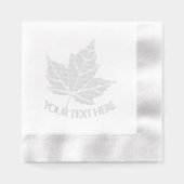 Personalized Canada Napkins Embossed Maple Leaf Folie Servetten (Voorkant)