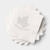 Personalized Canada Napkins Embossed Maple Leaf Folie Servetten (Insitu (Gestapeld))