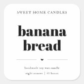 Personalized Candle Label, Boutique Vierkante Sticker (Voorkant)