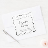 Personalized Candle Label, Fun & Whimsical Vierkante Sticker (Envelop)