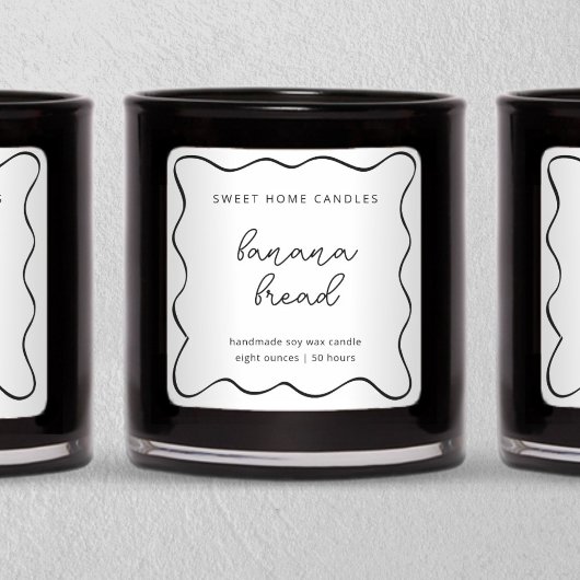Personalized Candle Label, Fun & Whimsical Vierkante Sticker