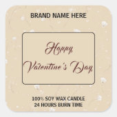 Personalized Candle Label Happy Valentine’s Day (Voorkant)