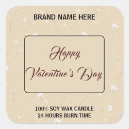 Personalized Candle Label Happy Valentine’s Day