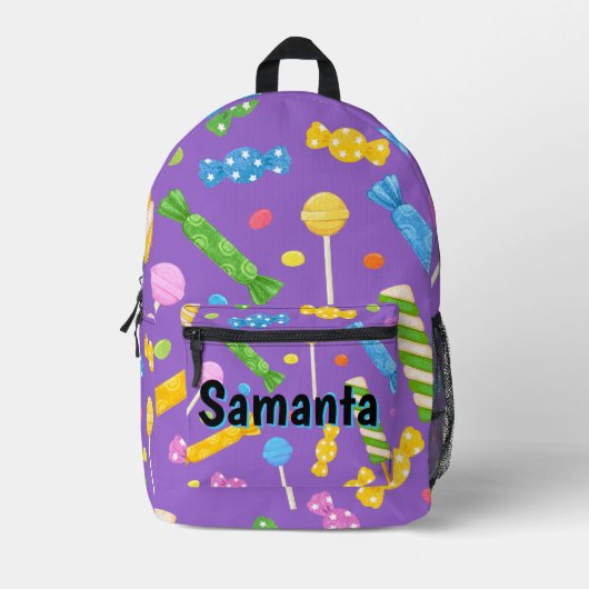 Personalized Candy Backpack | Sweet Treats Kids  Bedrukte Rugzak (Voorkant)