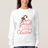 Personalized Candy Cane Script Christmas Trui (Voorkant)