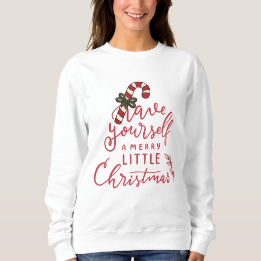 Personalized Candy Cane Script Christmas  Trui (Voorkant)