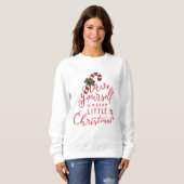Personalized Candy Cane Script Christmas  Trui (Voorkant volledig)