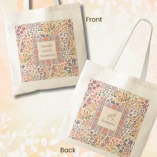 Personalized Canvas Tote Bag – Custom Name & Quote