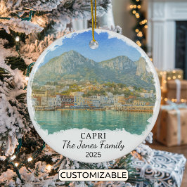 Personalized Capri Ornament, Italy Keramisch Ornament