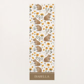 Personalized Capybara Floral Yogamat (Achterkant)