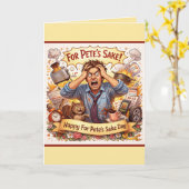 Personalized Card For Pete's Sake Day/Feb 26 Kaart (Gele Bloem)