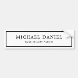 Personalized Career Title and Name Car Decal Bumpersticker