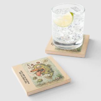 Personalized cartoon artwork weired fish Fun art Stenen Onderzetter