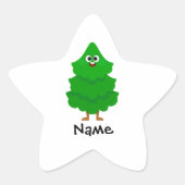 Personalized Cartoon Christmas Tree Kids Sticker (Voorkant)