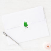 Personalized Cartoon Christmas Tree Kids Sticker (Envelop)