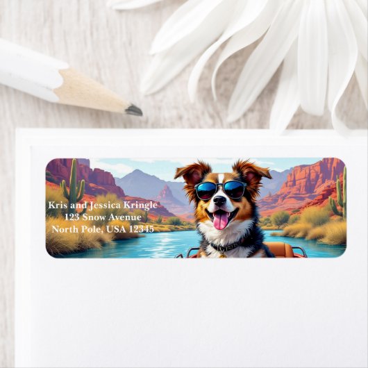 Personalized Cartoon Dog Return Address Label (Insitu)