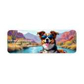 Personalized Cartoon Dog Return Address Label (Voorkant)