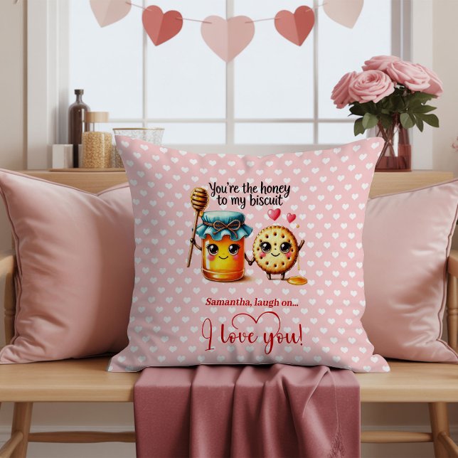 Personalized Cartoon Food Valentine Love Pillow Kussen (Personalized Cartoon Food Valentine Love Pillow)