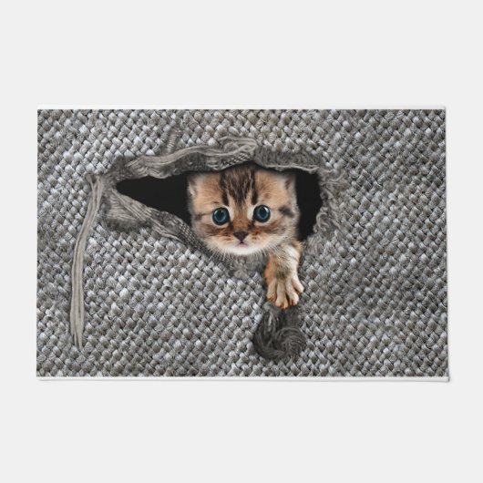 Personalized Cat Doormat, Cat Welcome Doormat Deurmat (Voorkant)