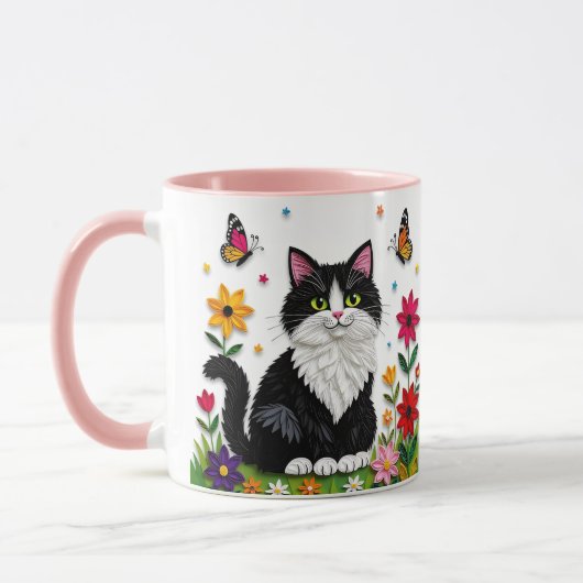 Personalized Cat, Flowers and Butterflies   Mok (Links)