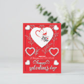 Personalized Cat Gifts for Valentines Day Love Feestdagenkaart (Staand voorkant)