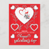 Personalized Cat Gifts for Valentines Day Love Feestdagenkaart (Voorkant)