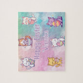 Personalized Cat Happy Easter Legpuzzel (Verticaal)